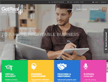 Tablet Screenshot of getrealaboutbusiness.com